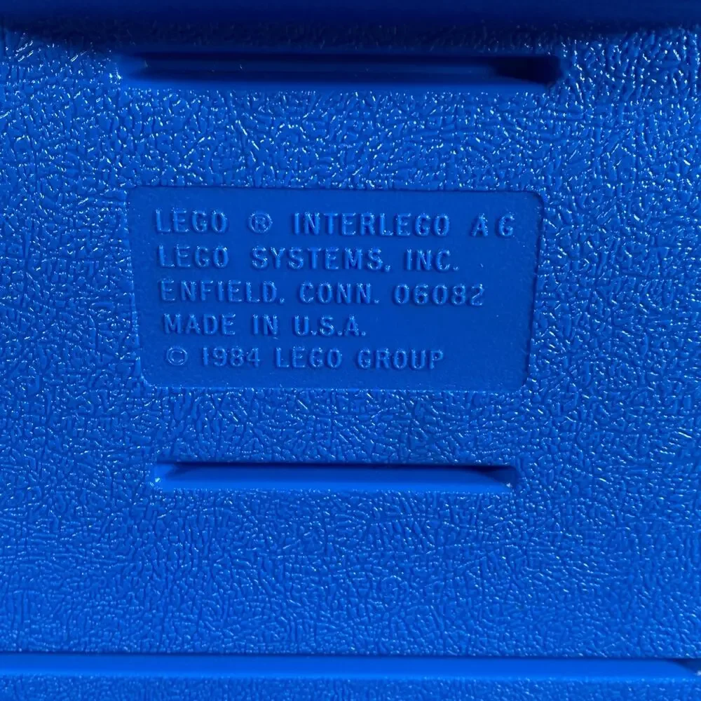 LEGO Vintage 1984 Blue Plastic Carrying Case Storage Case Made in USA
